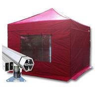 Crocodile Trading 3M X 3M Extreme 40 Commercial Instant Shelter Pop Up Gazebos Frame, Canopy & Sides - Red