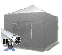 Crocodile Trading 3M X 3M Extreme 40 Commercial Instant Shelter Pop Up Gazebos Frame, Canopy & Sides - Silver