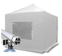 Crocodile Trading 3M X 3M Extreme 40 Commercial Instant Shelter Pop Up Gazebos Frame, Canopy & Sides - White