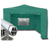 Crocodile Trading 3M X 3M Extreme 50 Commercial Instant Shelter Pop Up Gazebos Frame, Canopy & Sides - Green
