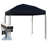Crocodile Trading 3M X 3M Trader-Max 30 Commercial Instant Shelter Pop Up Gazebos Frame & Canopy - Black