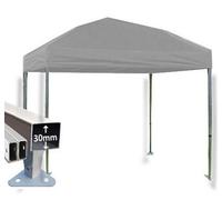 Crocodile Trading 3M X 3M Trader-Max 30 Commercial Instant Shelter Pop Up Gazebos Frame & Canopy - Silver