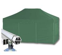 Crocodile Trading 3M X 4.5M Extreme 40 Commercial Instant Shelter Pop Up Gazebos Frame, Canopy & Sides - Green