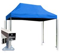 Crocodile Trading 3M X 4.5M Trader-Max 30 Commercial Instant Shelter Pop Up Gazebos Frame & Canopy - Royal Blue