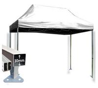 Crocodile Trading 3M X 4.5M Trader-Max 30 Commercial Instant Shelter Pop Up Gazebos Frame & Canopy - White