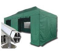 Crocodile Trading 3M X 6M Extreme 50 Commercial Instant Shelter Pop Up Gazebos Frame, Canopy & Sides - Green