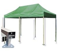 Crocodile Trading 3M X 6M Trader-Max 30 Commercial Instant Shelter Pop Up Gazebos Frame & Canopy - Green