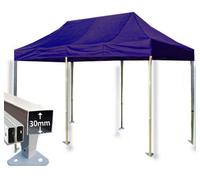 Crocodile Trading 3M X 6M Trader-Max 30 Commercial Instant Shelter Pop Up Gazebos Frame & Canopy - Navy Blue