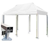 Crocodile Trading 3M X 6M Trader-Max 30 Commercial Instant Shelter Pop Up Gazebos Frame & Canopy - White