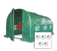 Crocodile Trading 4M X 2M + Hotspot Tape Kit (13' X 7' Approx) Pro+ Green Polytunnel Greenhouse