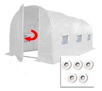 Crocodile Trading 4M X 2M + Hotspot Tape Kit (13' X 7' Approx) Pro+ White Polytunnel Greenhouse