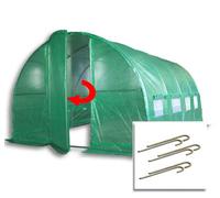 Crocodile Trading 4M X 3M + Anchorage Stake Kit (13' X 10' Approx) Pro+ Green Poly Tunnel