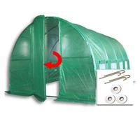 Crocodile Trading 4M X 3M + Ground Anchor Kit (13' X 10' Approx) Pro+ Green Poly Tunnel