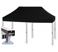 Crocodile Trading 5M X 2.5M Trader-Max 30 Commercial Instant Shelter Pop Up Gazebos Frame & Canopy - Black