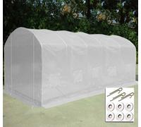 Crocodile Trading 6M X 3.5M + Ground Anchor Kit (20' X 11.5' Approx) Pro Max White Poly Tunnel