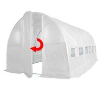 Crocodile Trading 6M X 3M (20' X 10' Approx) Pro+ White Polytunnel Greenhouse