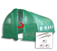 Crocodile Trading 6M X 3M + Ground Anchor Kit (20' X 10' Approx) Pro+ Green Poly Tunnel
