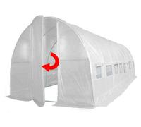 Crocodile Trading 8M X 3M (27' X 10' Approx) Pro+ White Polytunnel Greenhouse