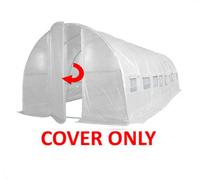 Crocodile Trading 8M X 3M (27' X 10' Approx) Pro+ White Polytunnel Replacement Cover