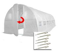 Crocodile Trading 8M X 3M + Anchorage Stake Kit (27' X 10' Approx) Pro+ White Poly Tunnel