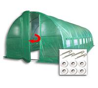 Crocodile Trading 8M X 3M + Ground Anchor Kit (27' X 10' Approx) Pro+ Green Poly Tunnel