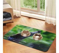 Crocodile,Waterproof Pet Feeding Mat,PU Leather Placemats for Cat Dog Water Bowl,Food Mats,40x60cm