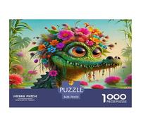 Crocodile1000Pieces JigsawPuzzlewildlife KidsforAdult Colourful Brainteasing Age12+byth Challenging The Impossible Difficult Game Brainteasing Adults Jigsaw Puzzle 70x50cm/1000pcs