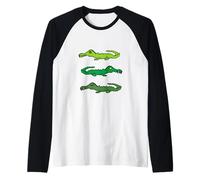 Crocodiles and Alligators Raglan Baseball Tee