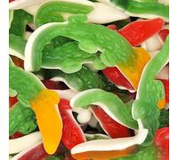 Crocodiles Fruit Flavour Jelly Sweets - Gummy Texture and a Soft Foam Bottom - knw (1000g)