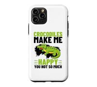 Crocodiles Make Me Happy You Not So Much Funny Crocodile Case for iPhone 11 Pro