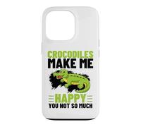 Crocodiles Make Me Happy You Not So Much Funny Crocodile Case for iPhone 13 Pro