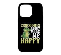 Crocodiles Make Me Happy You Not So Much Funny Crocodile Case for iPhone 14 Pro Max