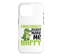 Crocodiles Make Me Happy You Not So Much Funny Crocodile Case for iPhone 16 Pro