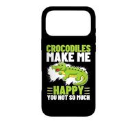 Crocodiles Make Me Happy You Not So Much Funny Crocodile Case for iPhone 17 Pro Max