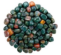 Crocon® 1LB Bloodstone Tumbled Stones and Crystals bulk 2000+ Carats Natural Crystal Kit for Reiki Healing Crystal Polished, Tumble Stones, Chakra Balancing, Reiki Gift, Home Decor Size : 20-25 mm