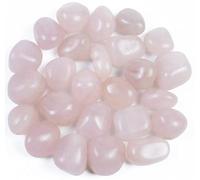 Crocon 1LB Rose quartz tumbled stones and Crystals bulk 2000+ Carats natural Crystal Kit for Reiki Healing Crystal Polished, tumble stones, Chakra Balancing, Reiki Gift, Home Decor Size : 20mm