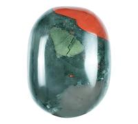 Crocon® 50mm African Bloodstone Large Palm Stone 900+ Carats Pocket Massage Worry Stones for Natural Chakra Balancing Reiki Healing Stones & Crystal Healing Massage Spa Energy Crystals gifts for women