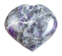 Crocon® 50mm Morado opal Heart stone Big Heart Shape Puff Stones Set 450+ Carats Pocket Crystal Healing Tumble Collection Palm Worry Stone Good Luck Charm Meditation Gift Craft Home Decor