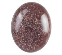 Crocon 50mm Strawberry Quartz Large Palm Stone 900+ Carats Pocket Massage Worry Stones for Natural Chakra Balancing Reiki Healing Stones & Crystal Healing Massage Spa Energy Crystals gifts for women