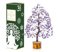 Crocon Amethyst Crystal Tree of Life Purple Gemstone Chakra Healing Crystals Tree for Home Decor Spiritual Room Decor Present Birthday Gift for Women and gifts for Mum House warming Present Good Luck