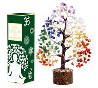 Crocon® Birthday Gifts for Women 7 Chakra Crystal Tree of Life Money Tree,