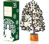 Crocon Black Tourmaline Crystal Chakra Tree of Life Spiritual Healing Meditation Gift Bonsai Tree for Home & Room Decor Crystal Gift for Women for Women Mum Men Housewarming Present