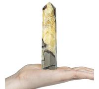 Crocon® Large Crystal Tower Wand, Septarian Crystal Points Tower Wand obelisk Octagon 8 Faceted Gemstone Pointed for Reiki Chakra Meditation Chakra Stones Therapy Home Office Desk Decor gifts women