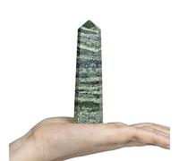 Crocon Large Crystal Wand, Swiss opal Crystal Points Tower Wand Octagon 8 Faceted Natural Gemstone Prism Pointed for Reiki Chakra Meditation Chakra Stones Therapy Home Office Desk Decor Gift