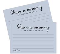 Crocothemis Share a Memory Cards for Celebration of Life, Graduation, Retirement, Birthdays, Guest Book Ideas, Funeral Sign In Book For Memorial Service, 4x6 Inches Set of 50 Pcs(Pastel Blue) -A12