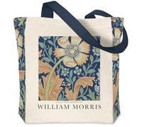 Crocothemis Vintage Aesthetic Canvas Tote Bag Reusable Personalized Shoulder Shopping Bag, William Morris 02, L