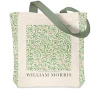 Crocothemis Vintage Aesthetic Canvas Tote Bag Reusable Personalized Shoulder Shopping Bag, William Morris 06, L