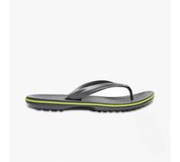 Crocs 11033-0a1 Crocband Flip Unisex Flip-flops Graphite/volt Green - Grey - Size 6-7 (UK Shoe)