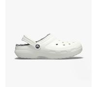 Crocs 203591-10M CLASSIC LINED Unisex Clogs White/Grey - Men's UK 9 / Women's UK 10