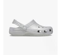 Crocs 205942-0IC CLASSIC GLITTER LINED Womens Clogs Silver Glitter - UK 7